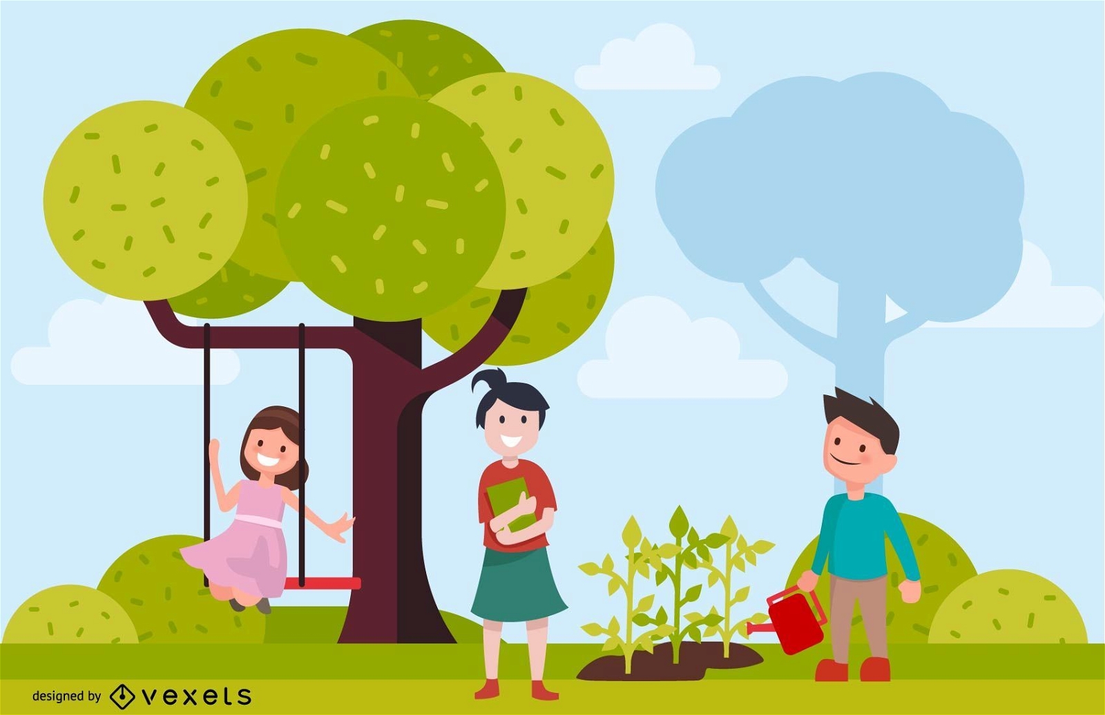 Kinder Umwelt Vektor-Illustration
