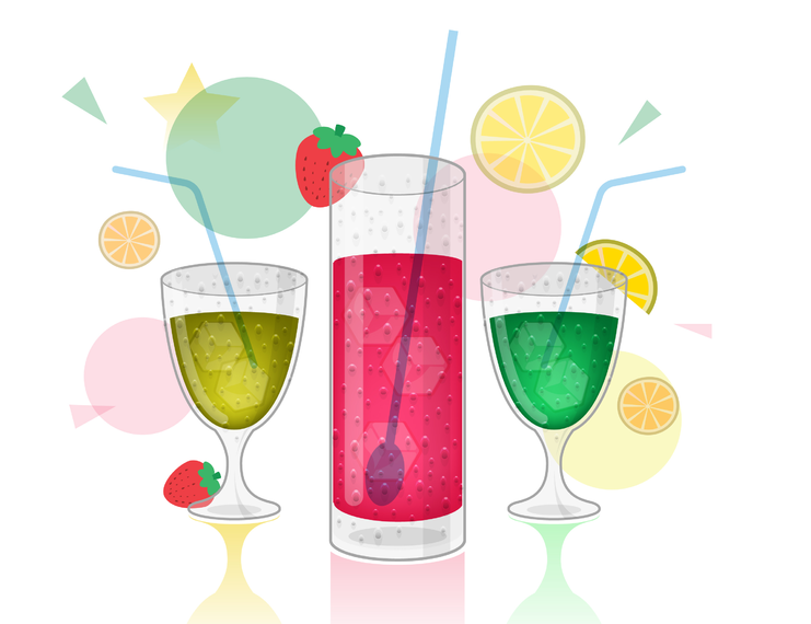 Vector bebidas coloridas Vector bebidas coloridas