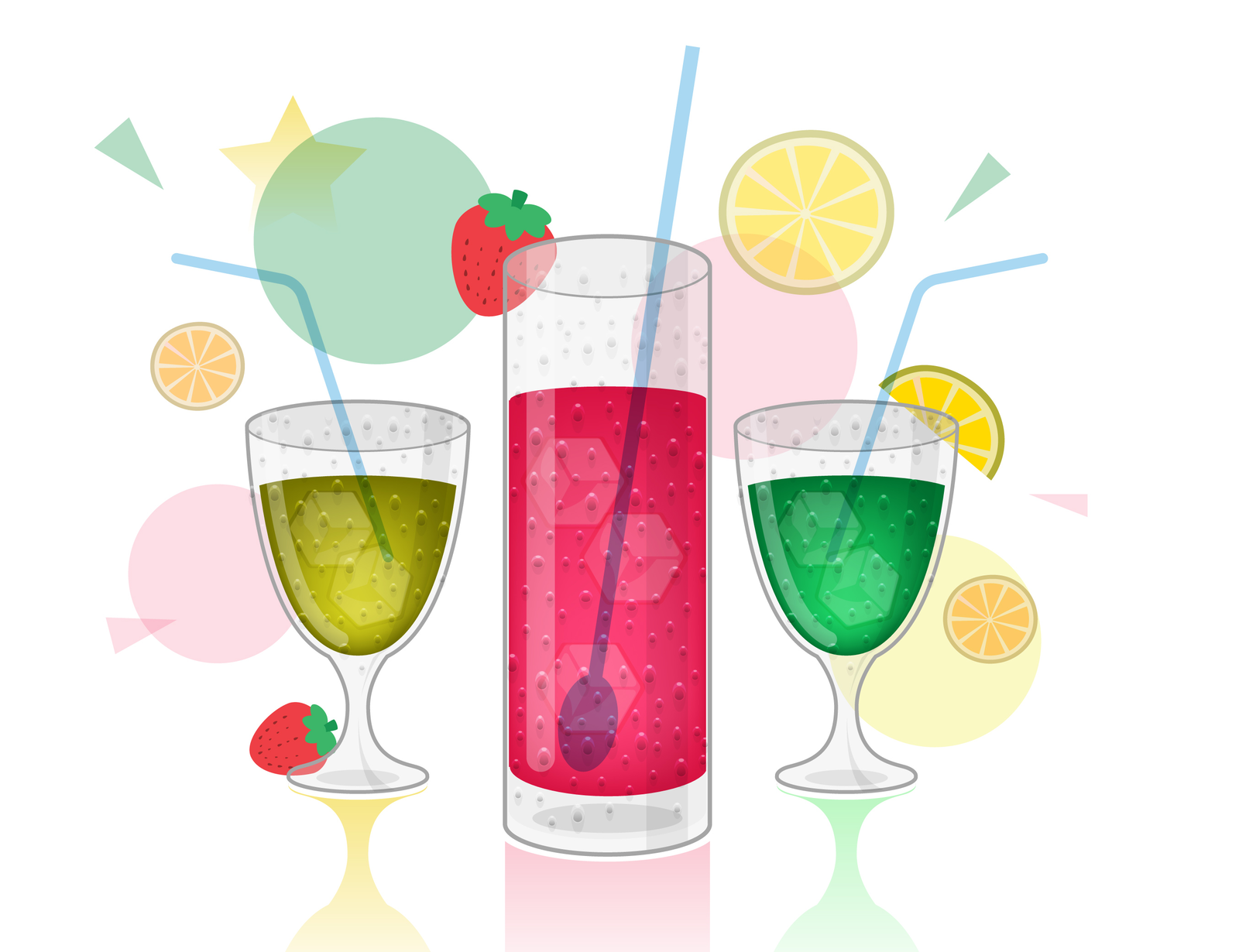 Vector Colorful Drinks