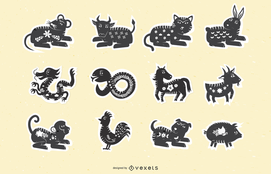 Zodiac Papercut Vector Zodiac Papercut Vector