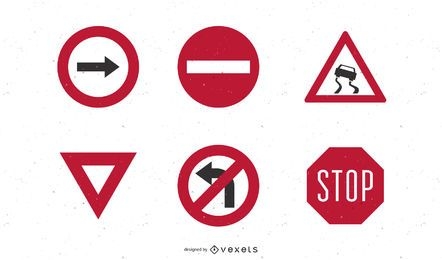 Vector de señales de tráfico por carretera