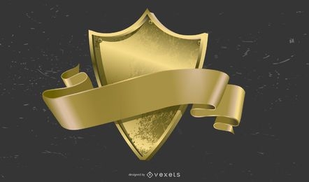Gorgeous Gold Medal Badge Vector