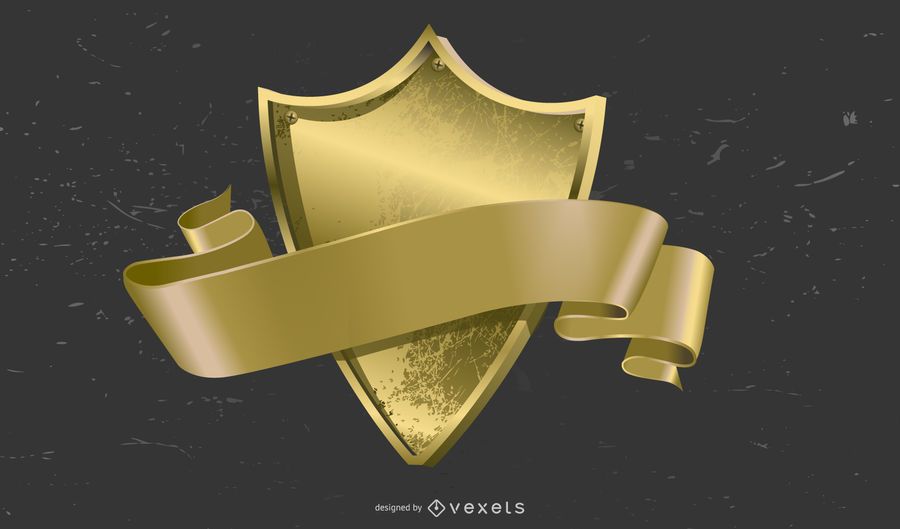 Hermosa medalla de oro insignia Vector Hermosa medalla de oro insignia Vector
