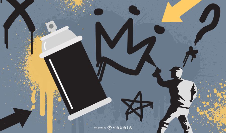 Vector Trend Of Graffiti Paint Vector Trend Of Graffiti Paint