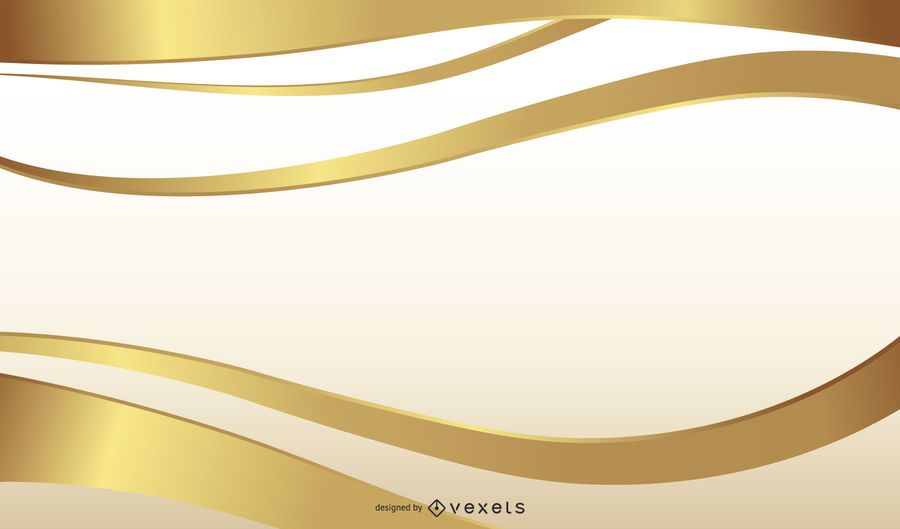 Golden Ribbon Background Design Golden Ribbon Background Design