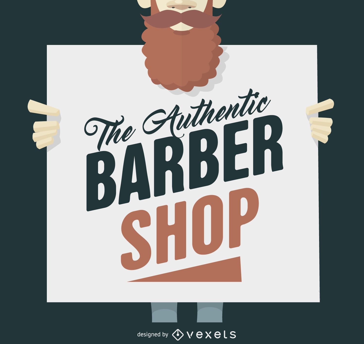 Hipster barber shop sign