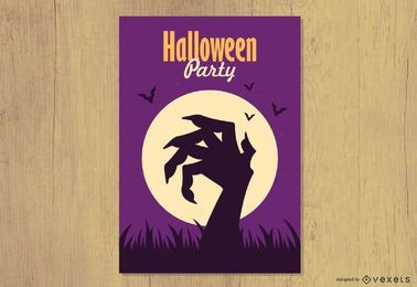 Halloween Party Invitation Vector Illustration