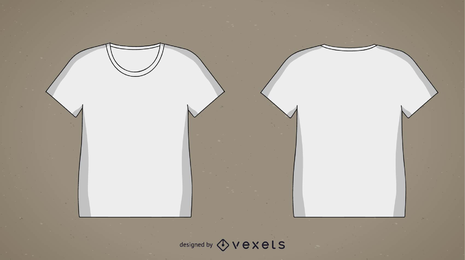 2 Blank T-Shirt Set Vector Download