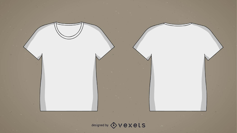 2 conjunto de camiseta en blanco