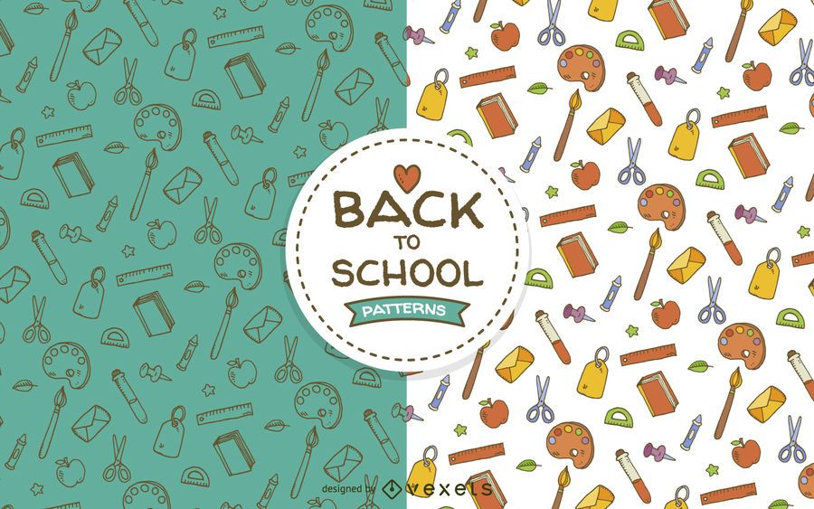 School elements seamless pattern School elements seamless pattern