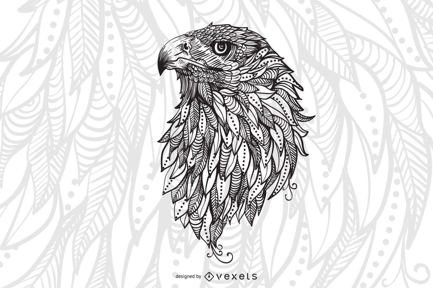 eagle head illustration design