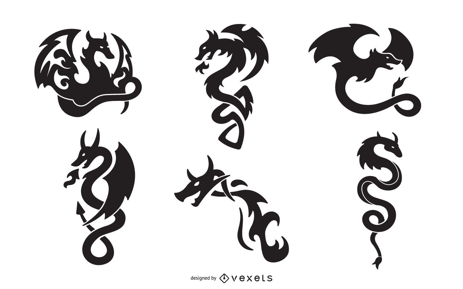 Gráficos de dragones tribales