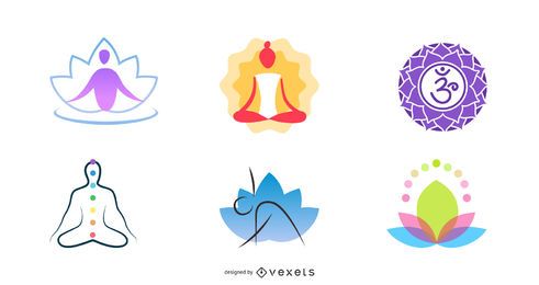 Colección de objetos de logotipo de mediación