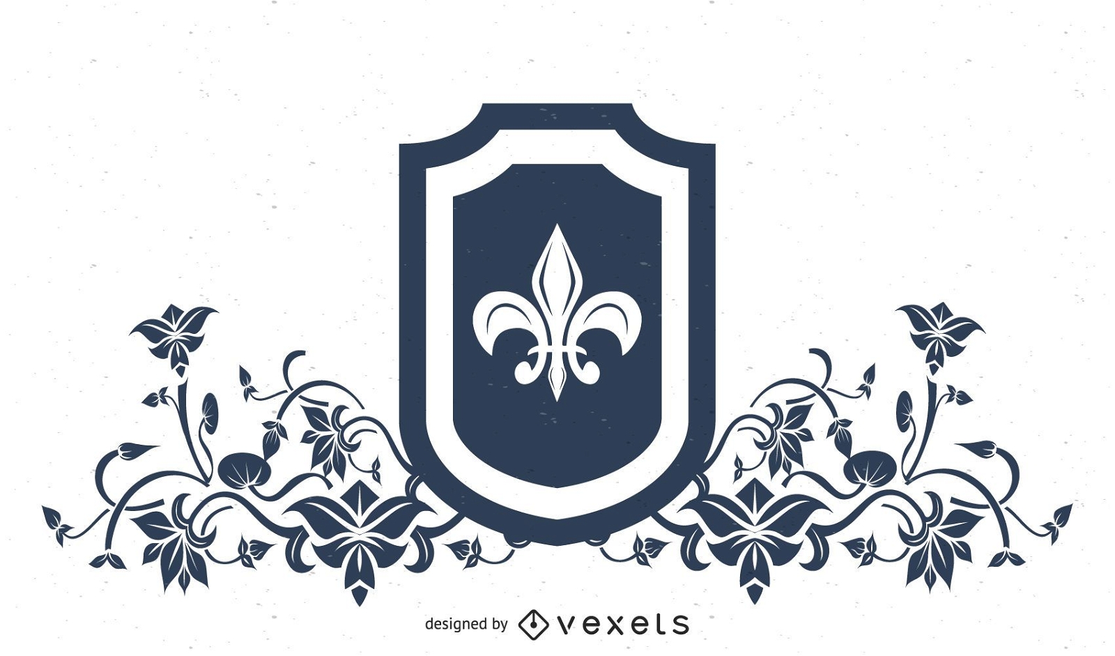 Heraldry Fleur de Lis Shield Design