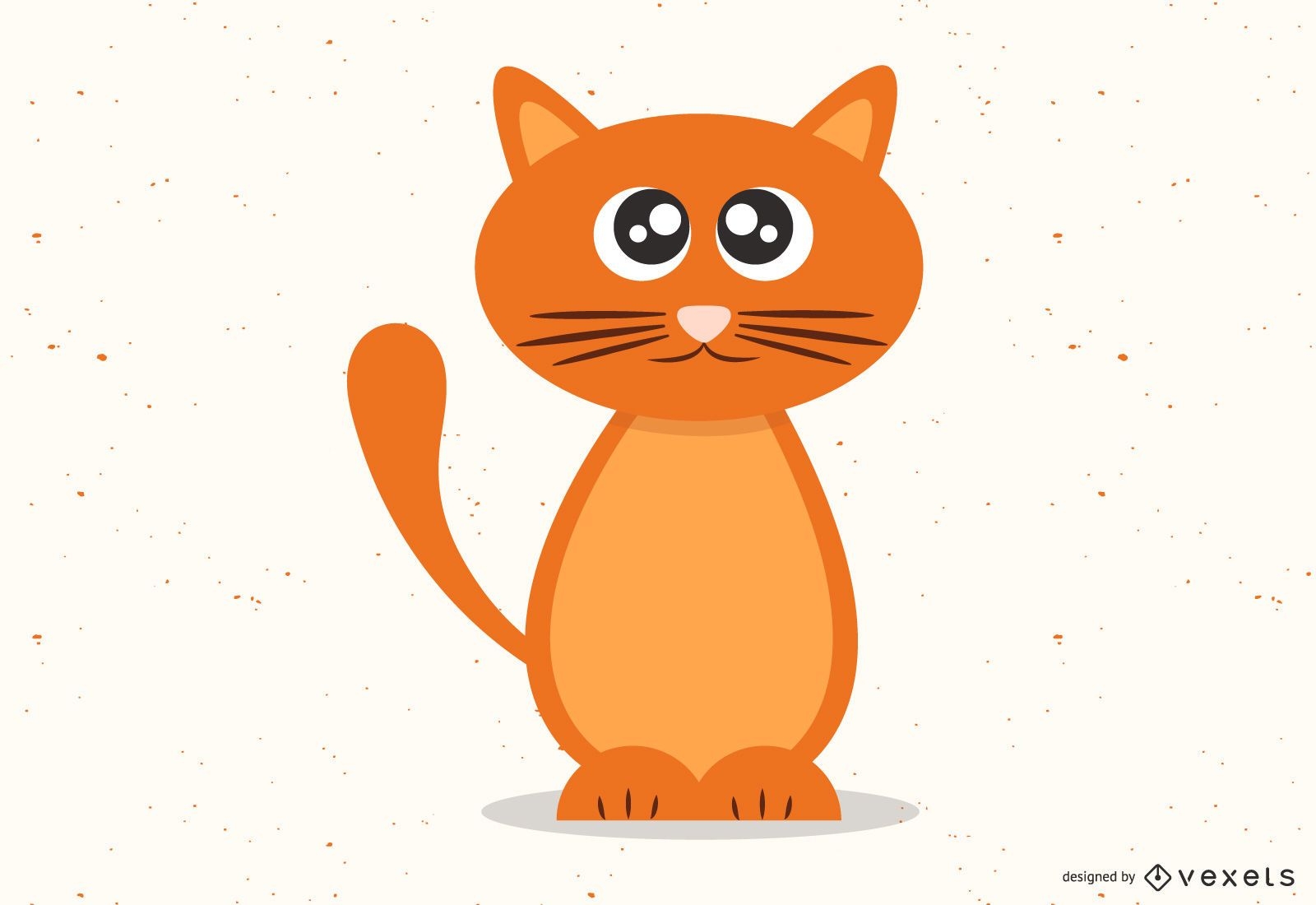 ilustração de gatinho laranja fofo