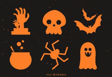 Halloween Flat Silhouette Pack