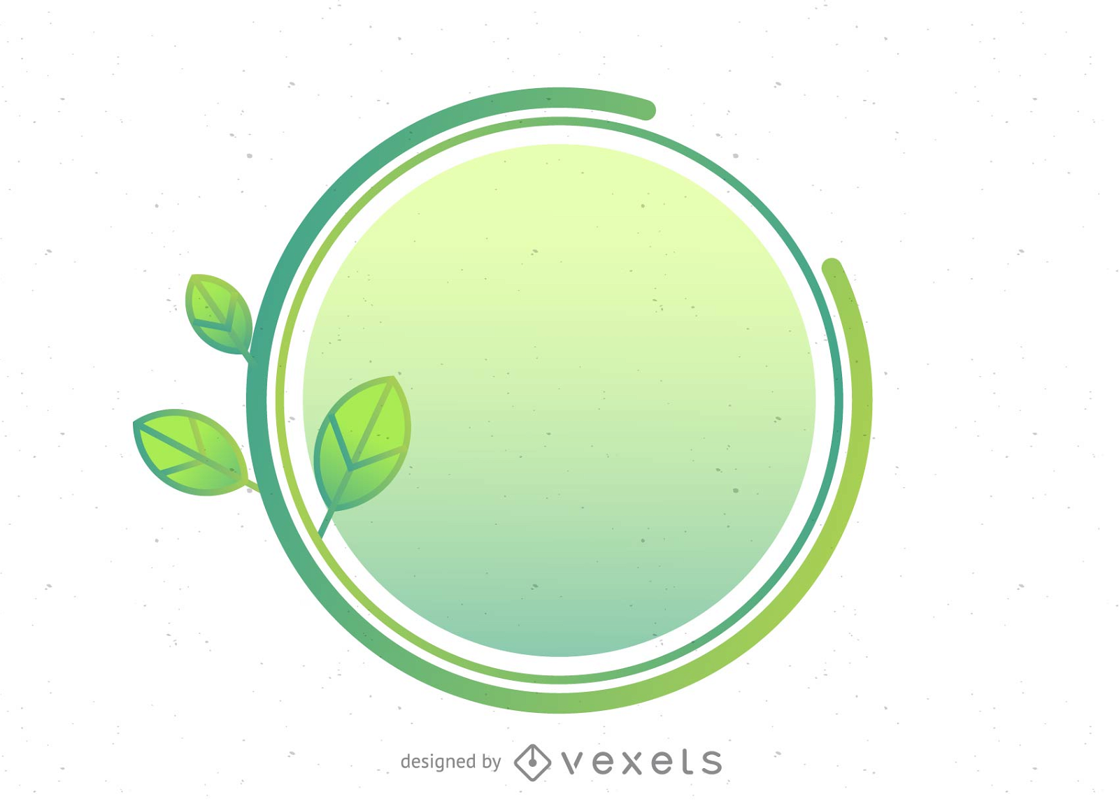 Grüne Pflanze und Kreis