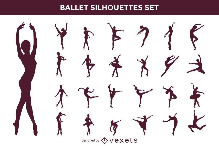 Download Vector Ballet Silhouette Set - Vector Download