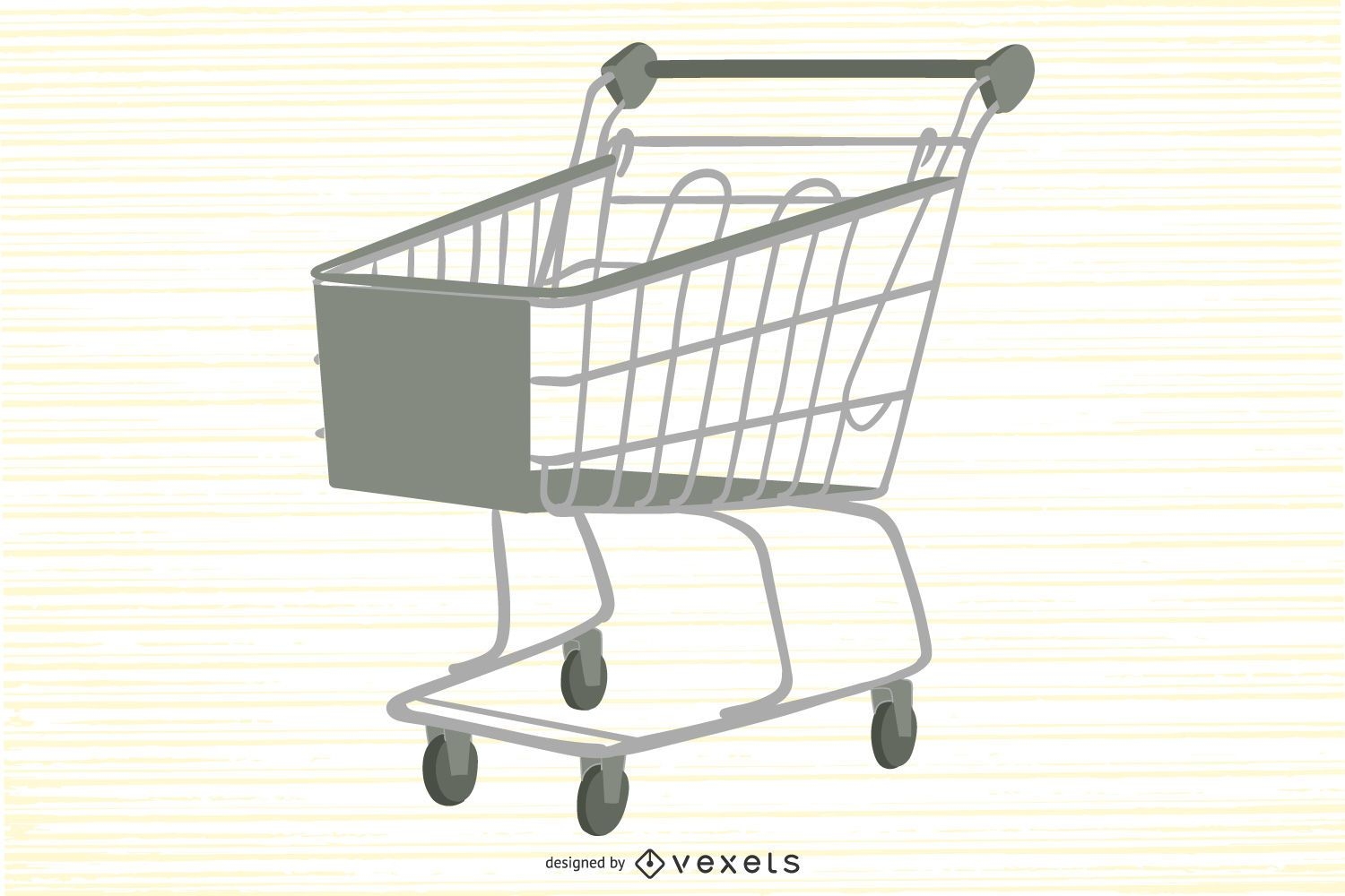 Vector de carrito de compras de supermercado
