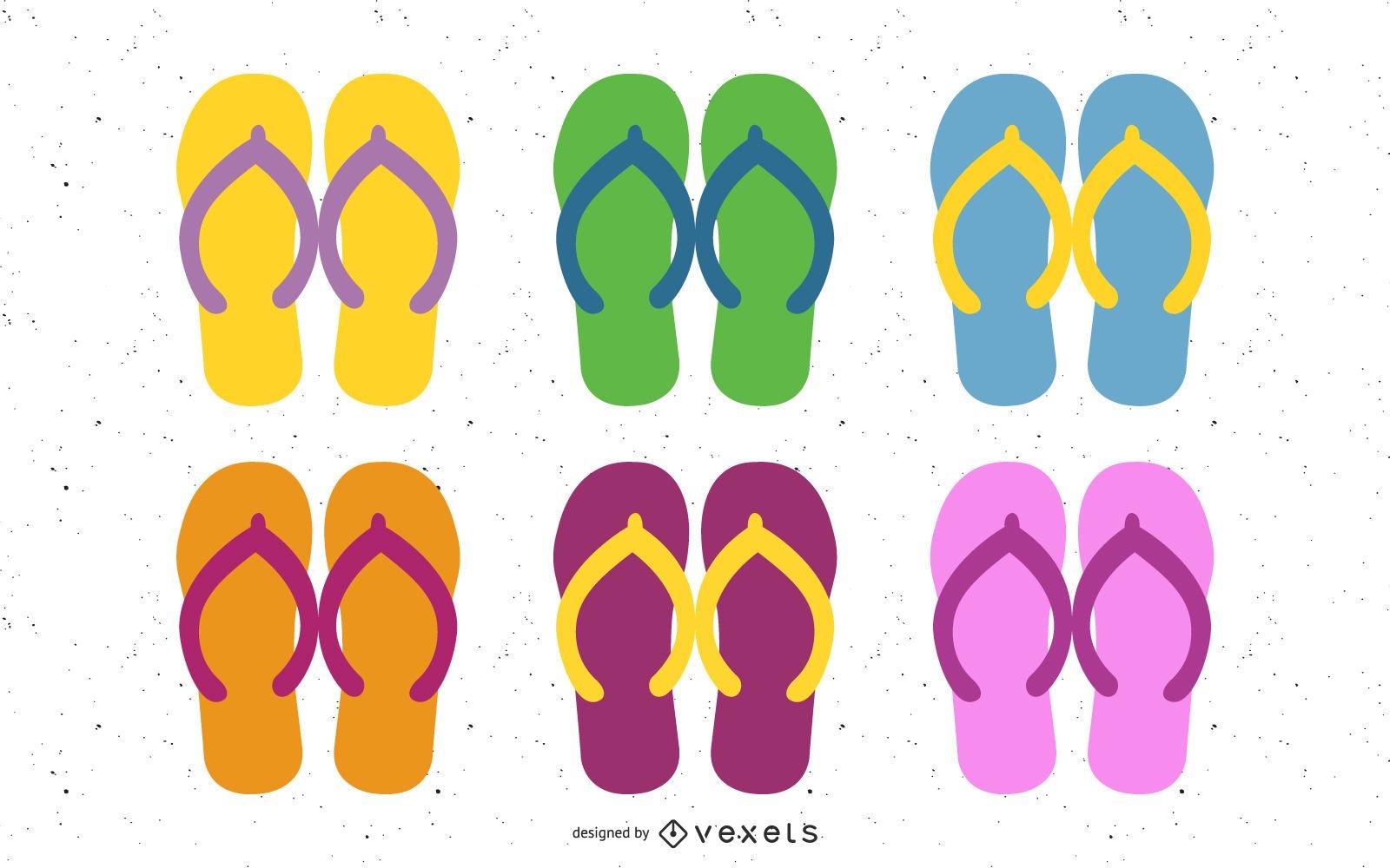 Summer Sandals 02 Vector