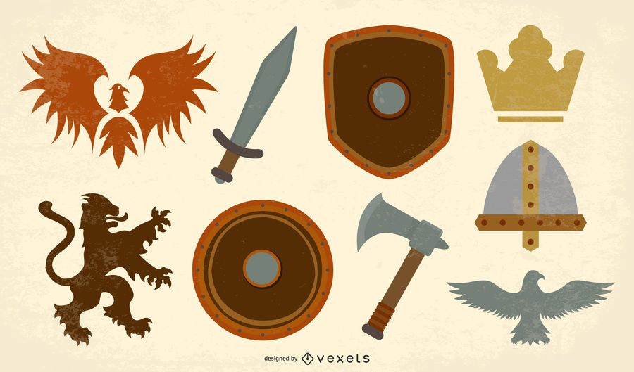 Antiguo escudo de armas vector Antiguo escudo de armas vector