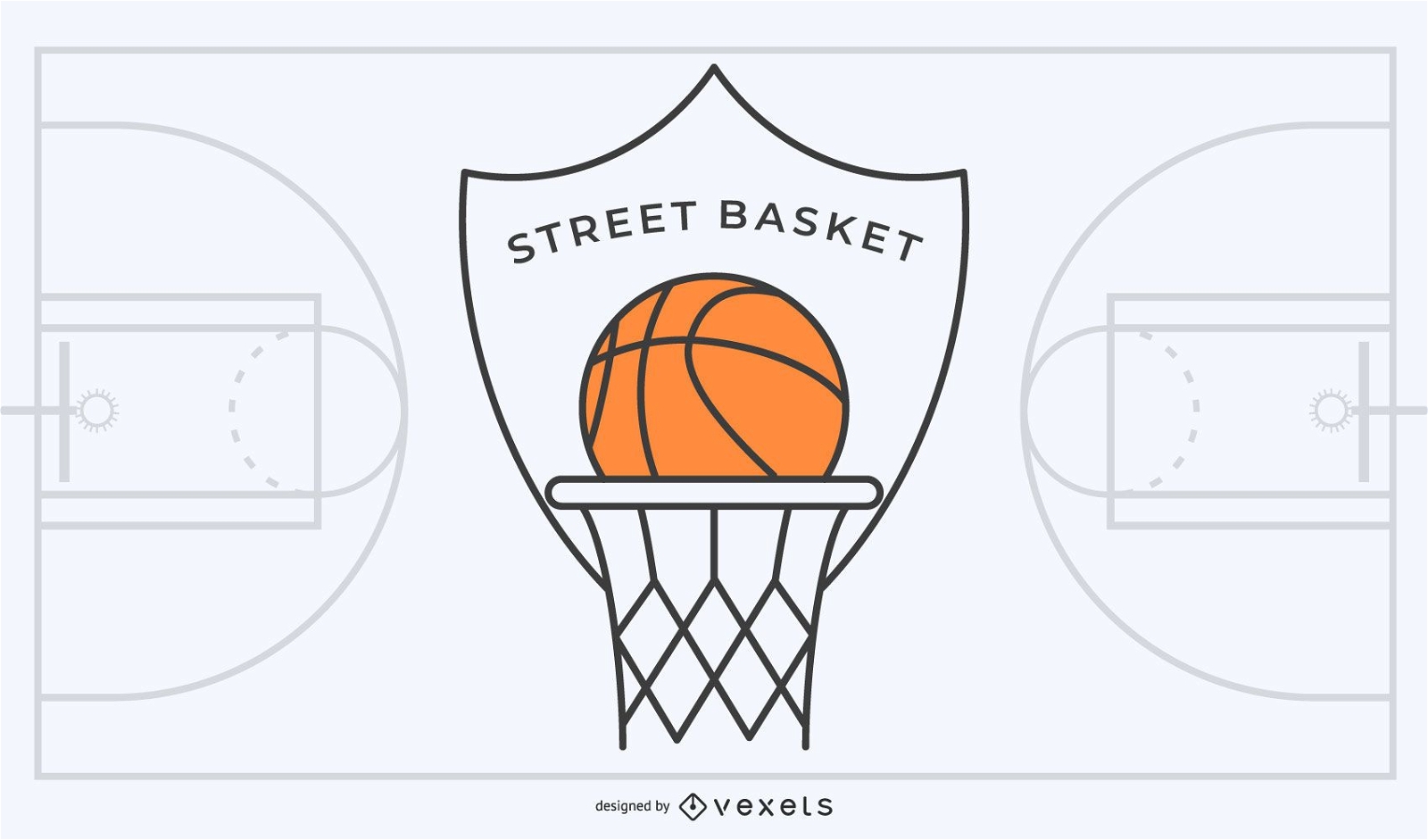 Straßenbasketball-Logo