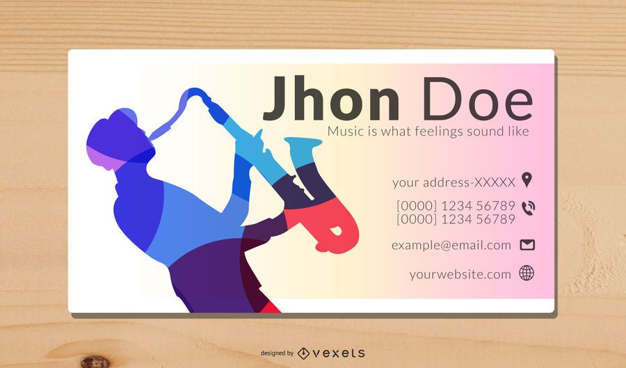 Vector de tarjeta de tema musical simple Vector de tarjeta de tema musical simple