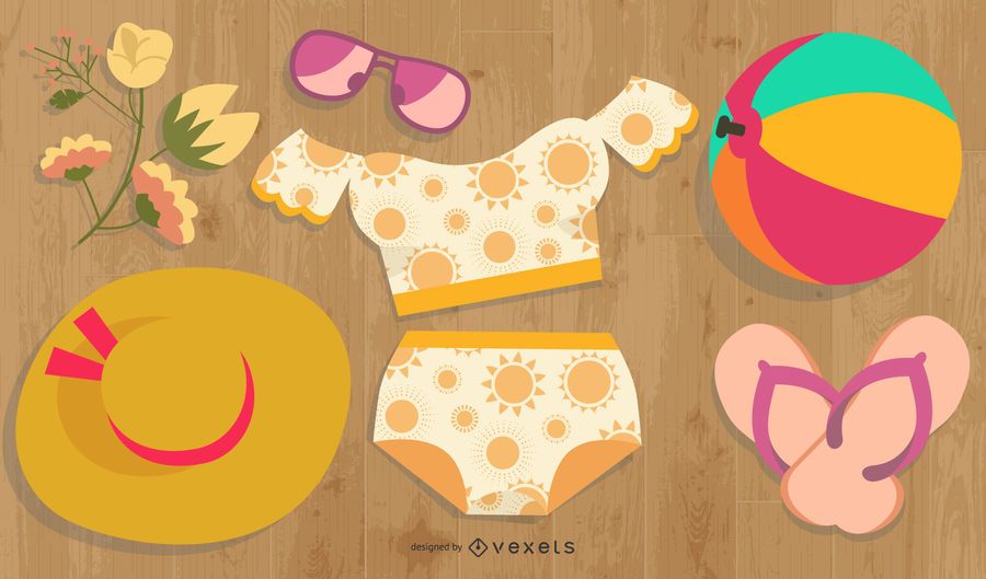 Vector libre de cosas divertidas de verano Vector libre de cosas divertidas de verano