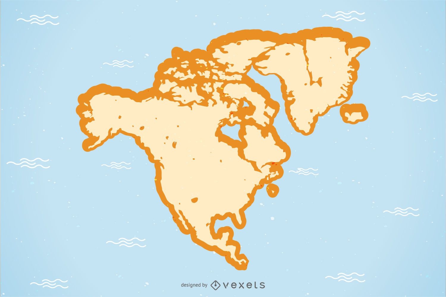 Vetor do mapa da América do Norte