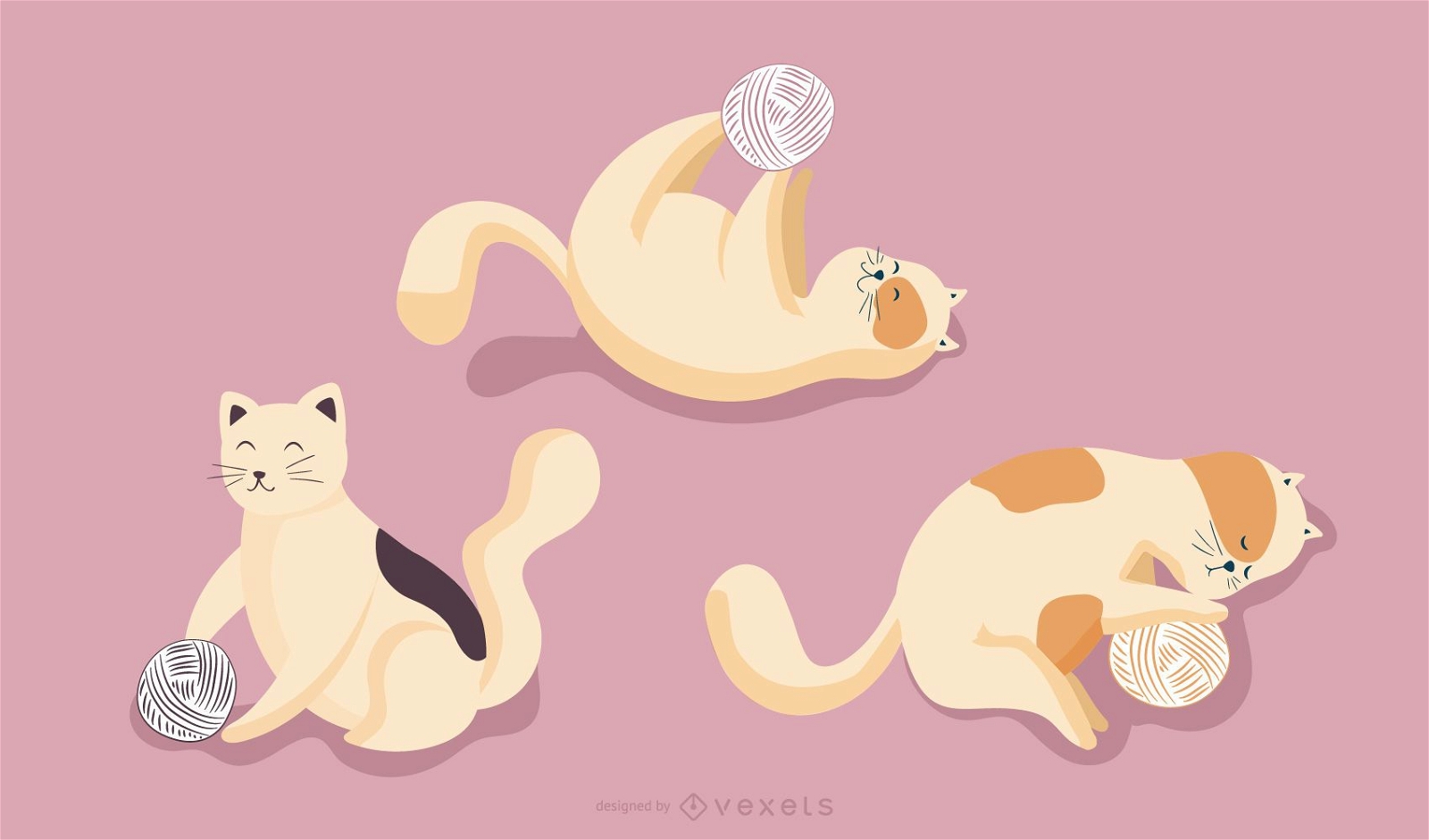 Conjunto de ilustrações da Hello Kitty