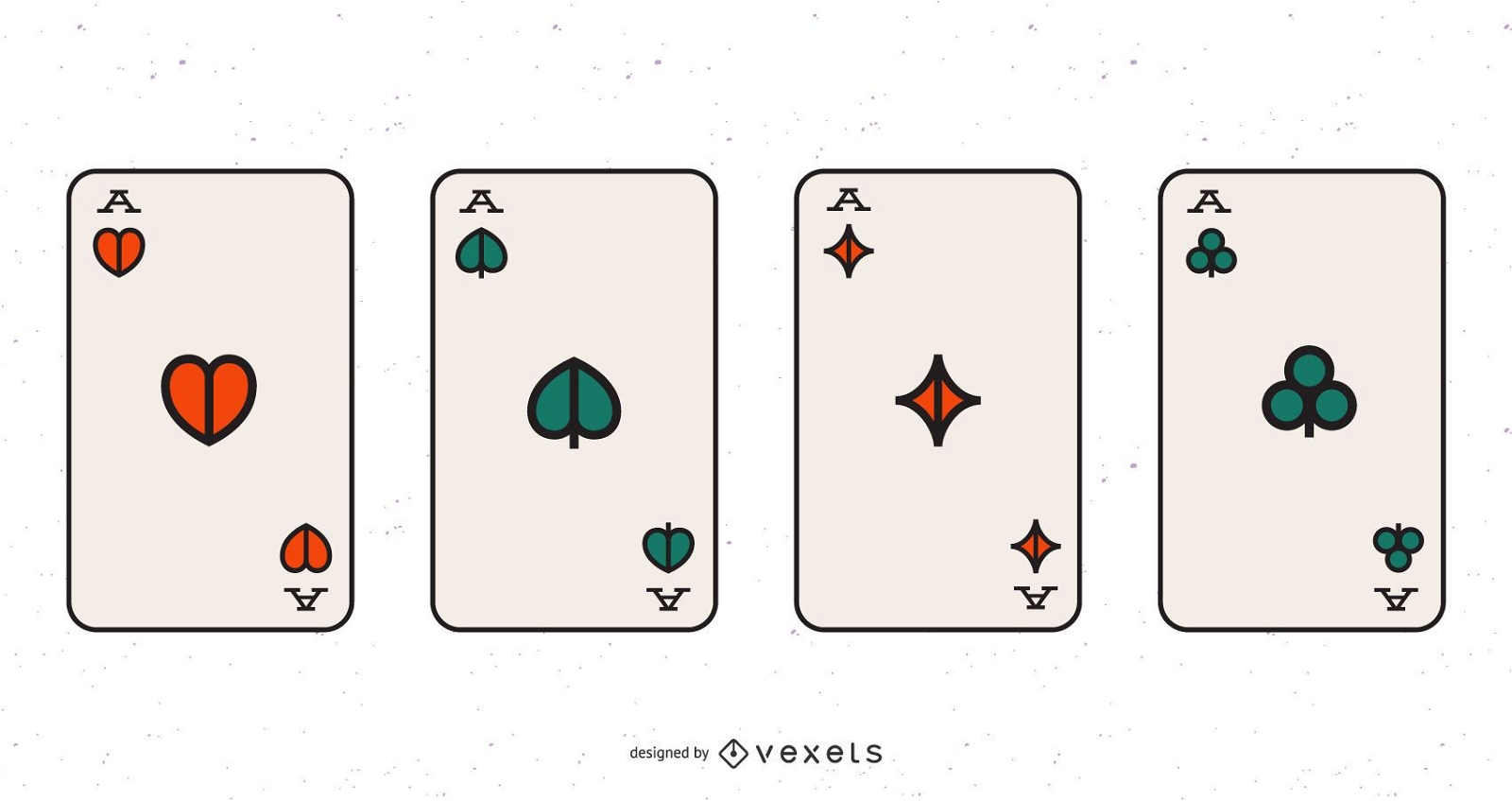 Cartas de jogo de pôquer
