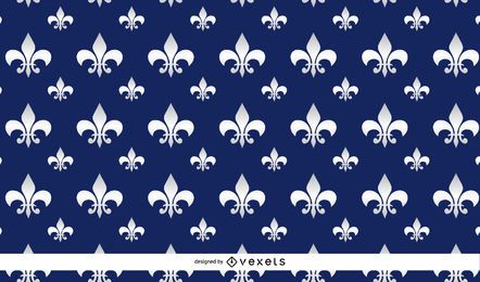 Diseño de patrón de flor de lis azul