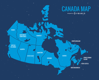 Mapa de vetor do dia azul do Canadá