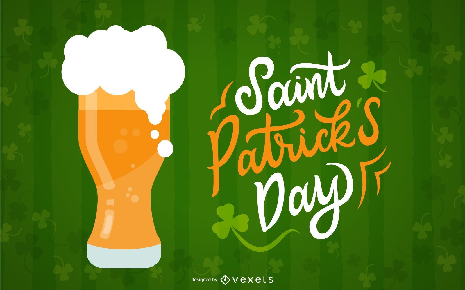 St Patrick&#39;s Day Vector Beer Glass