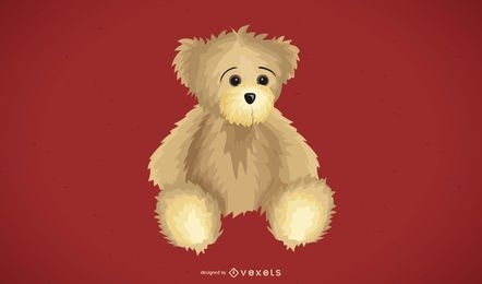 Diseño de ilustración de oso de peluche