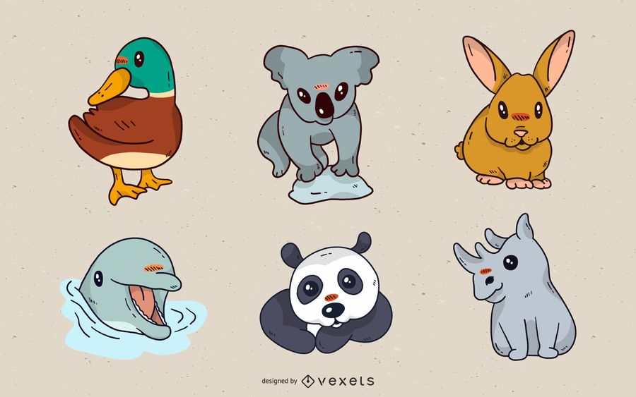 Uma variedade de animais super fofos Uma variedade de animais super fofos