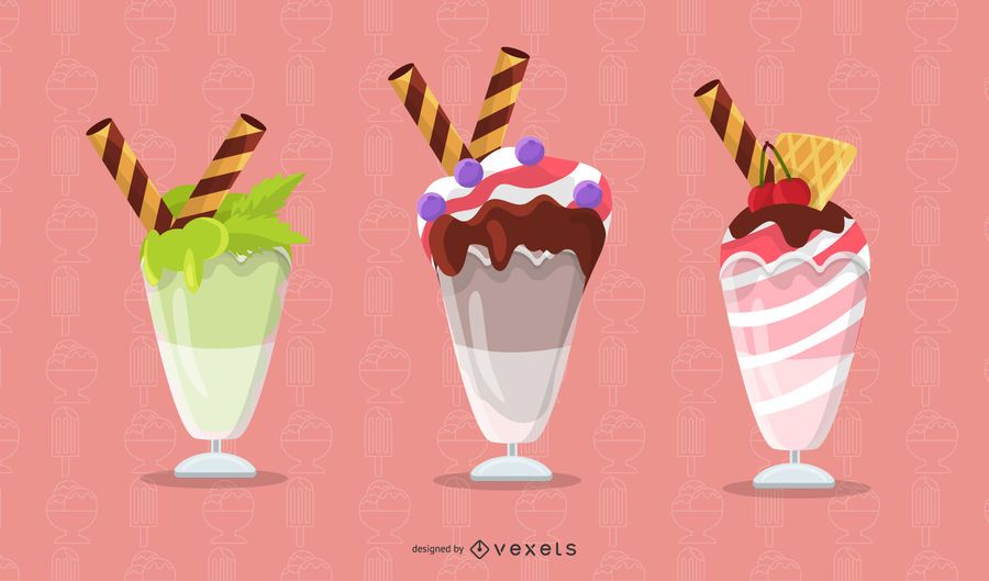 Bebidas de verano helado vector Bebidas de verano helado vector