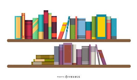 Book Shelves Vector