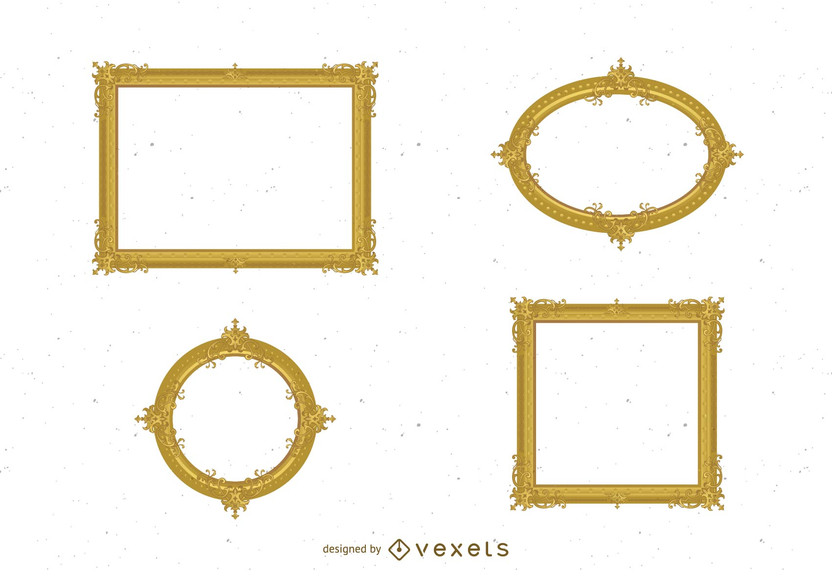 Antique Gold Frame 02 Vector Antique Gold Frame 02 Vector