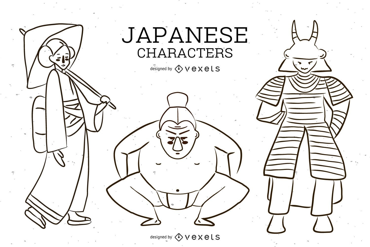 Japanischer Zeichenvektor