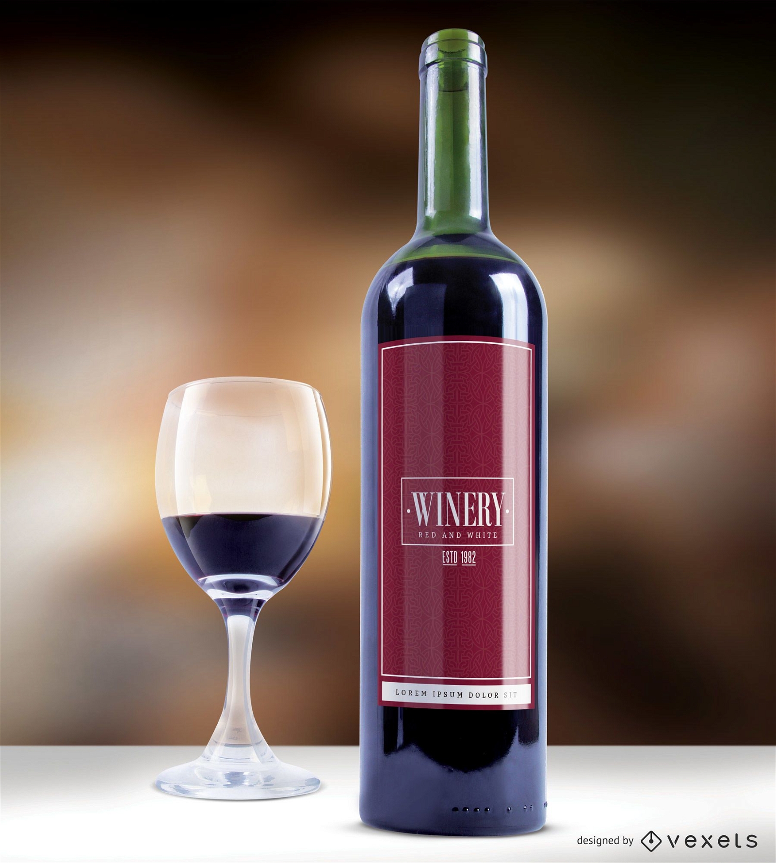 Elegant Wine Label Vector