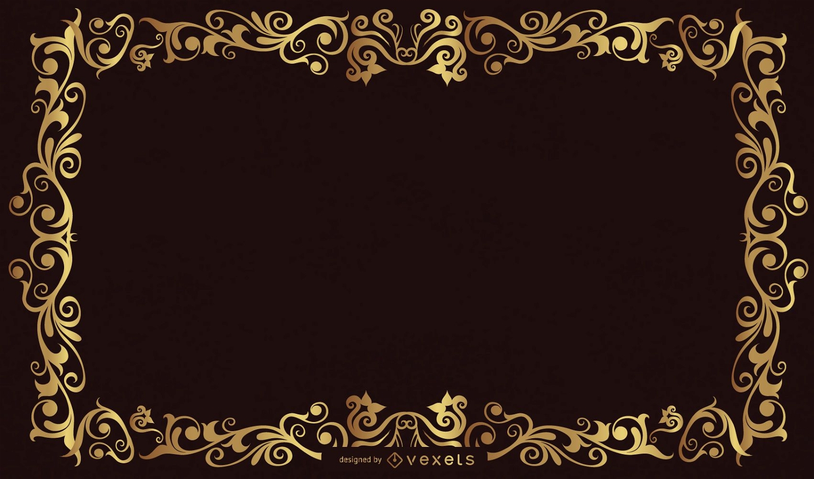 Europeanstyle Gold Frame Vector