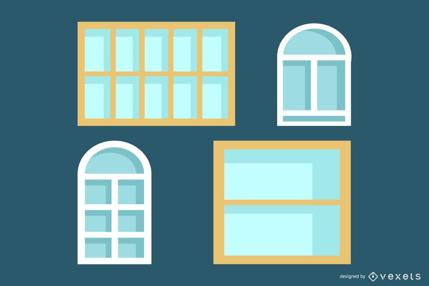 Quadros de janela Hook Line Vector Quadros de janela Hook Line Vector