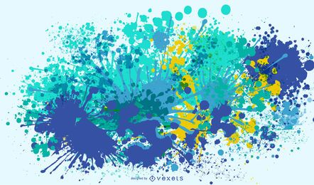 Marine Colors Splatter Design