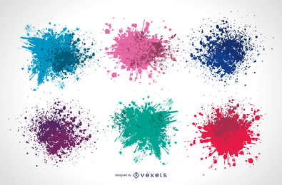 Tinta colorida espirra vetor Tinta colorida espirra vetor