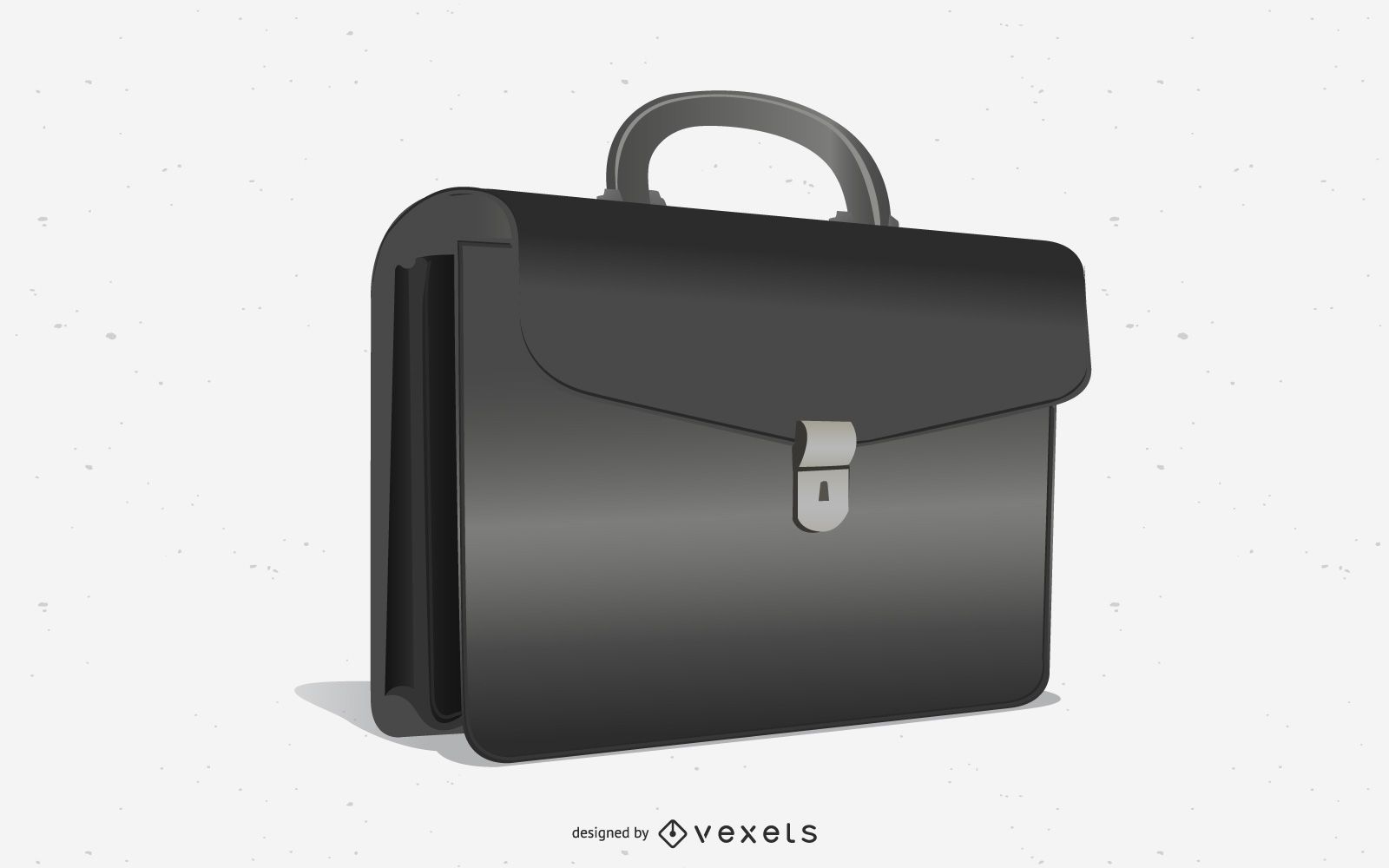 Black Glossy Business Briefcase
