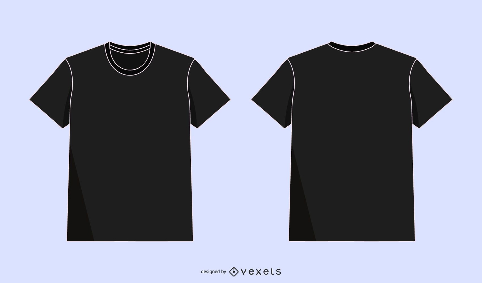 Vector T shirt Front Back Illustration Pack Vector Download