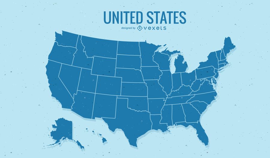 Vetor de mapa dos Estados Unidos Vetor de mapa dos Estados Unidos