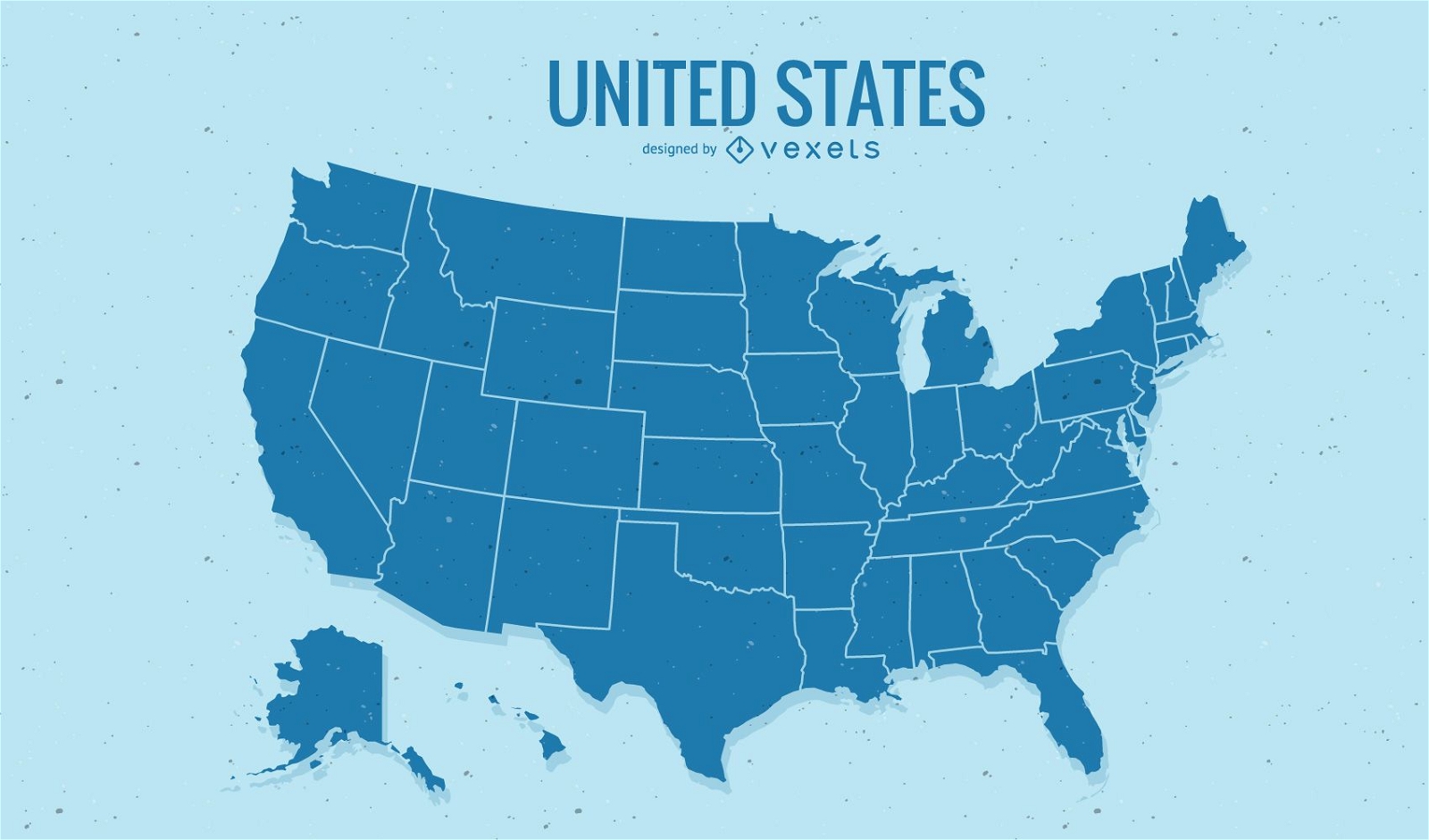 Vector de mapa de Estados Unidos
