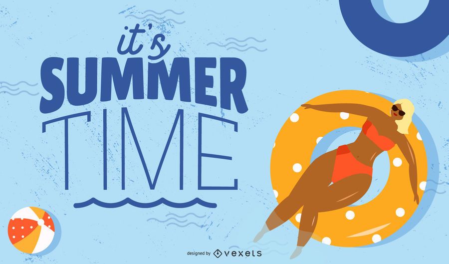 It's Summer Time Background Design It's Summer Time Background Design